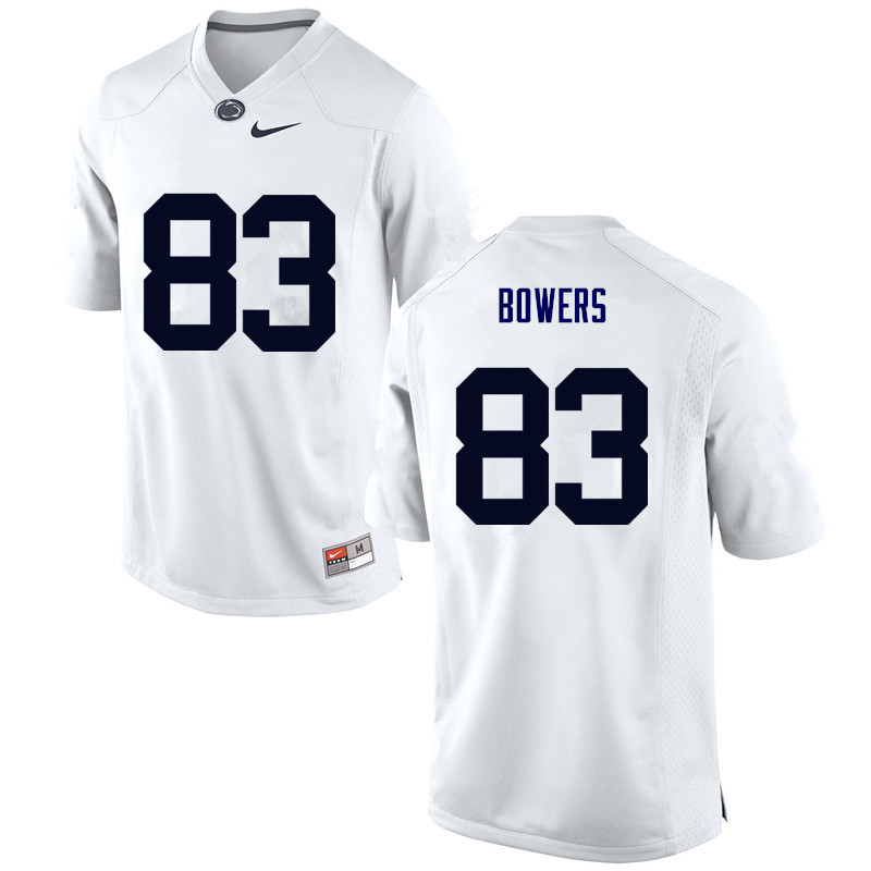 Men Penn State Nittany Lions #83 Nick Bowers College Football Jerseys-White - Click Image to Close